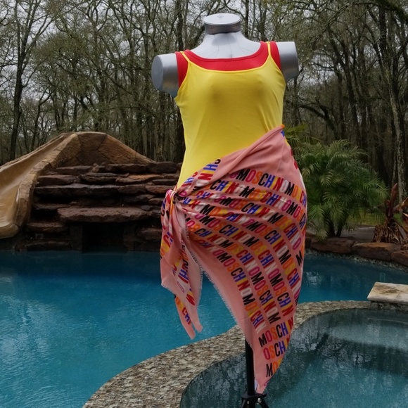 Moschino Accessories - 💯% AUTHENTIC MOSCHINO LOGO PRINT SCARF